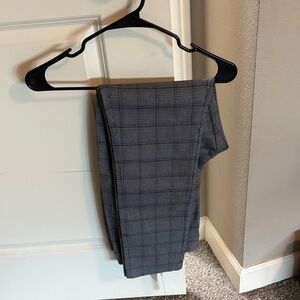 LOFT High Waist Skinny Plaid Pants